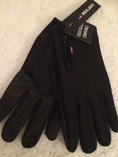Mens Warm Gripper Touchscreen Gloves