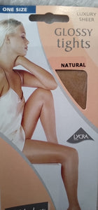 Glossy Tights in Natural or Nearly black
