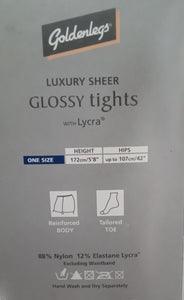 Glossy Tights in Natural or Nearly black