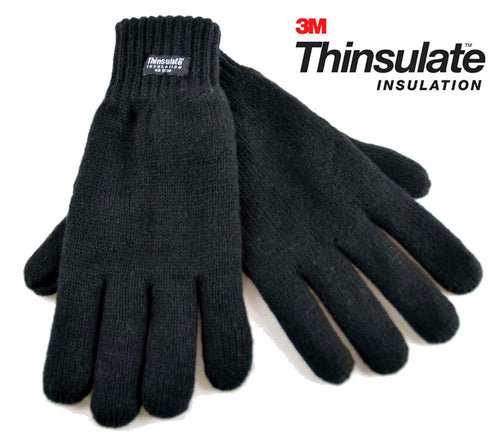 Mens Knitted Thinsulate Lined Gloves