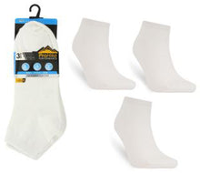 Load image into Gallery viewer, Mens Trainer Socks  Black or White 3 PACK