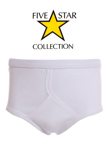 Mens 100% Cotton White Y Fronts - 3 PACK