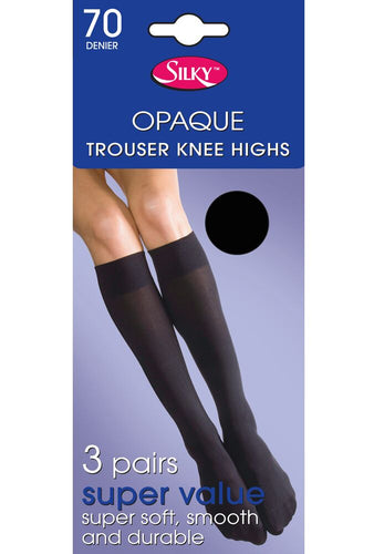 70 Denier Knee High Socks - 3 Pair Pack