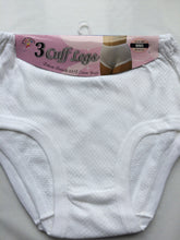 Load image into Gallery viewer, 3 Pair Pack Eyelet Full Briefs. 100% Cotton