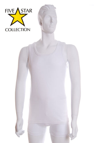 Mens 100% Cotton White Vests - 2 from £7.98