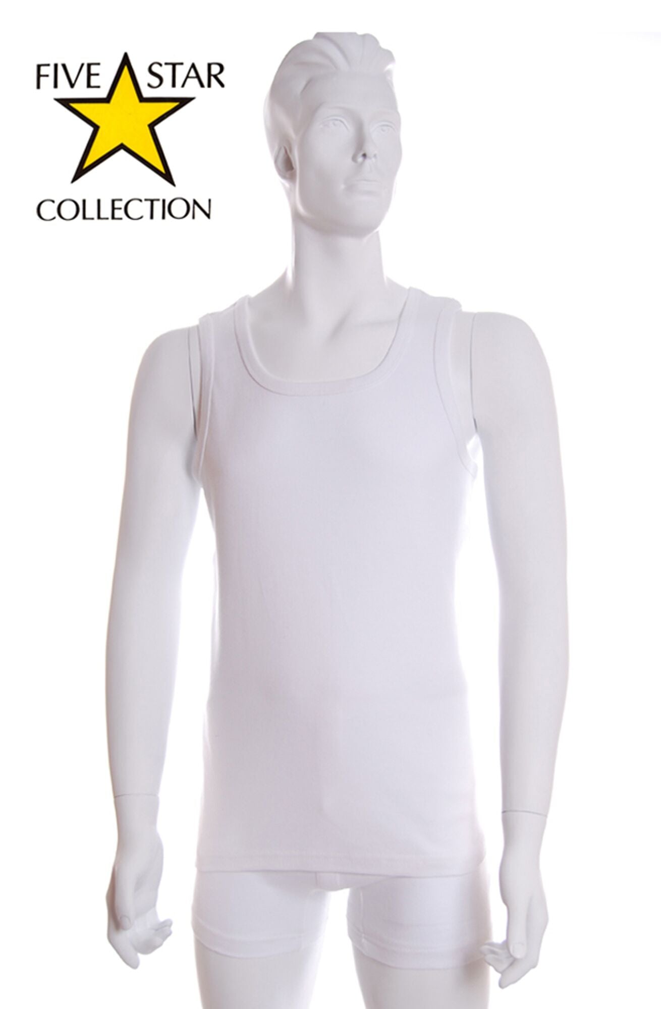 Mens 100% Cotton White Vests - 2 from £7.98